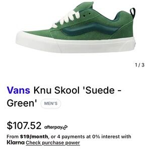 Vans Low-Top Suede Sneakers in Green and White